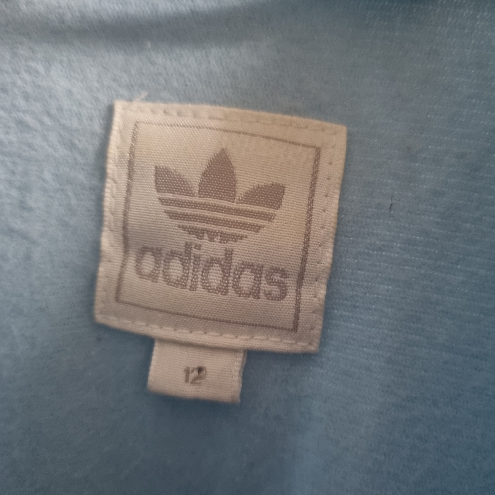 Vtg adidas Originals navy/blue track jacket size uk 12 - Picture 4 of 6